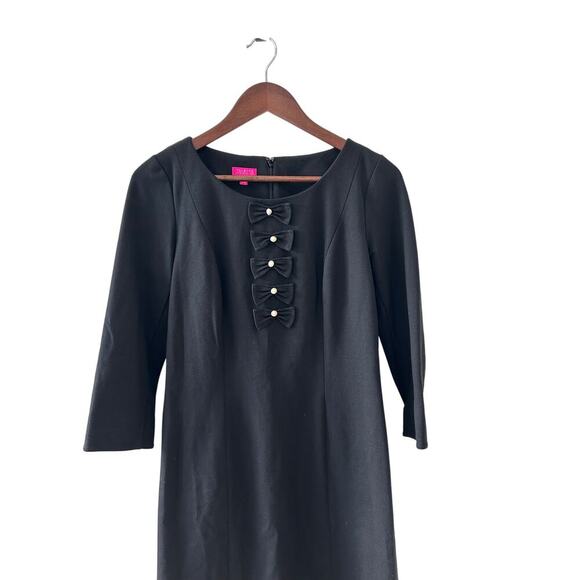 TALBOTS LIMITED EDITION Black Midi Dress Size 2 Office Professional Business - Picture 4 of 9